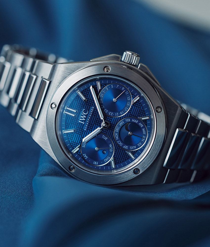 SSケース、41.6㎜径、自動巻き。585万2000円／IWC シャフハウゼン（IWC　0120-05-1868）