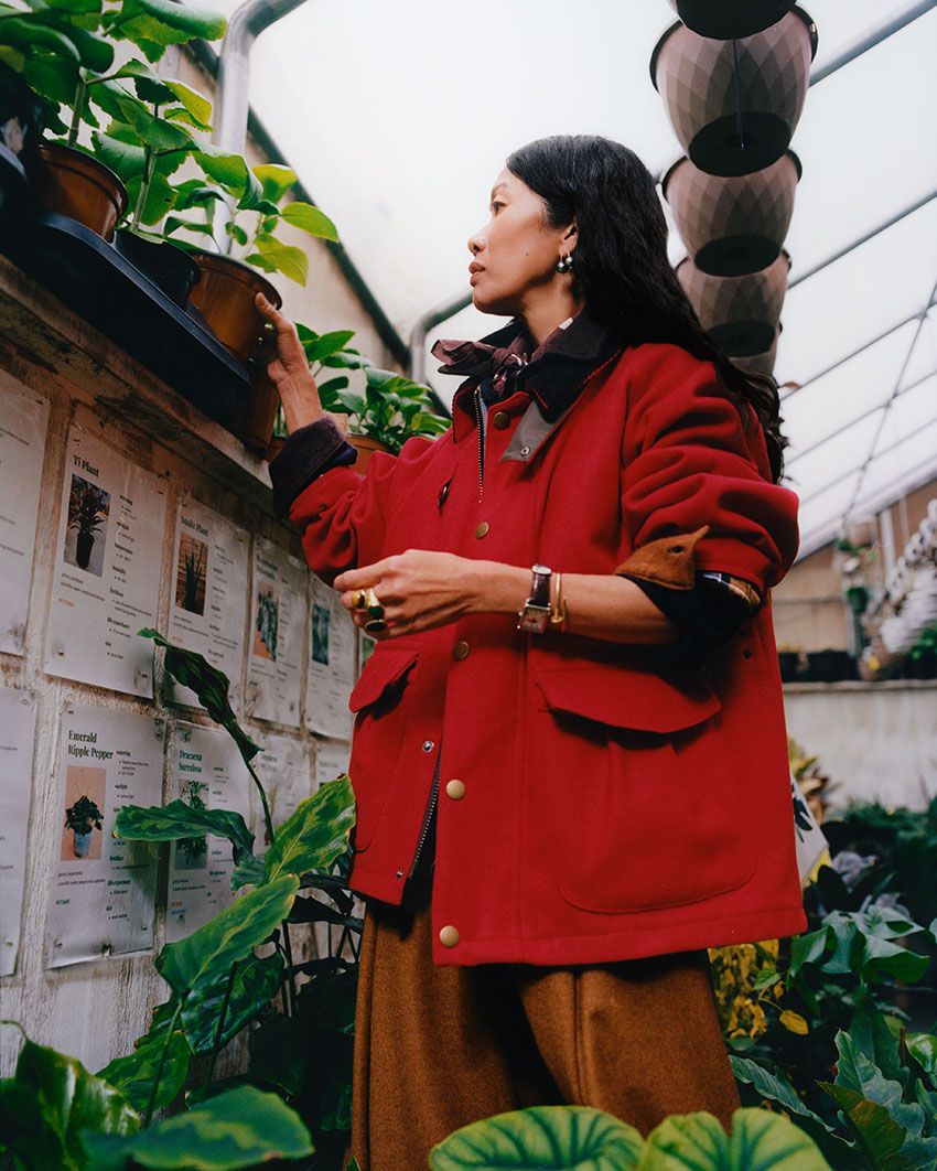 「Barbour Wool Wading Jacket」13万2000円／ノア×バブアー（ノア クラブハウス　03-5413-5030）