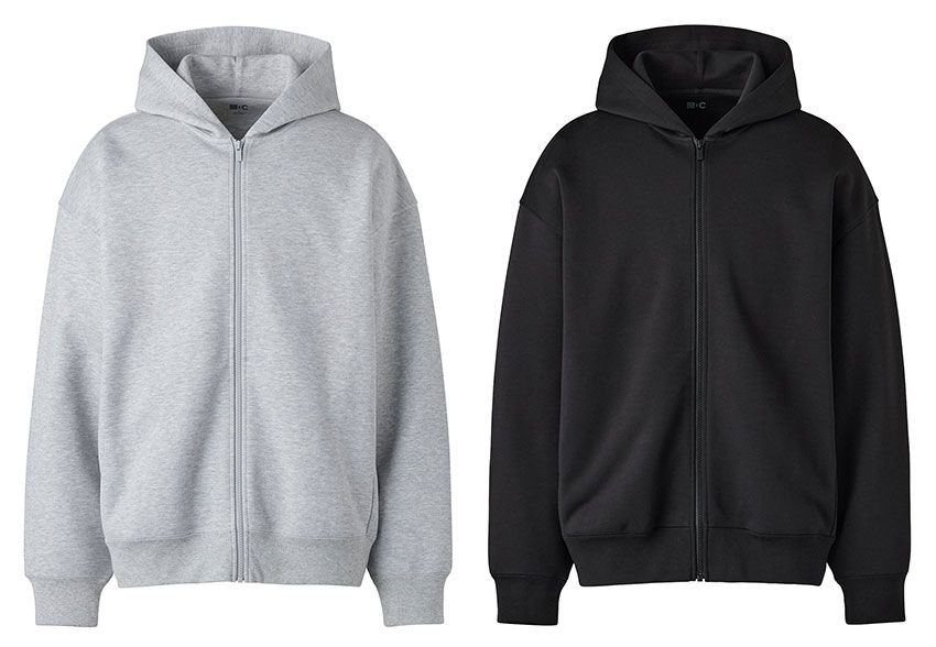 「スウェットオーバーサイズフルジップパーカ」※全4色（GRAY/NATURAL/BLACK/NAVY）4990円／ユニクロ：シー（ユニクロ