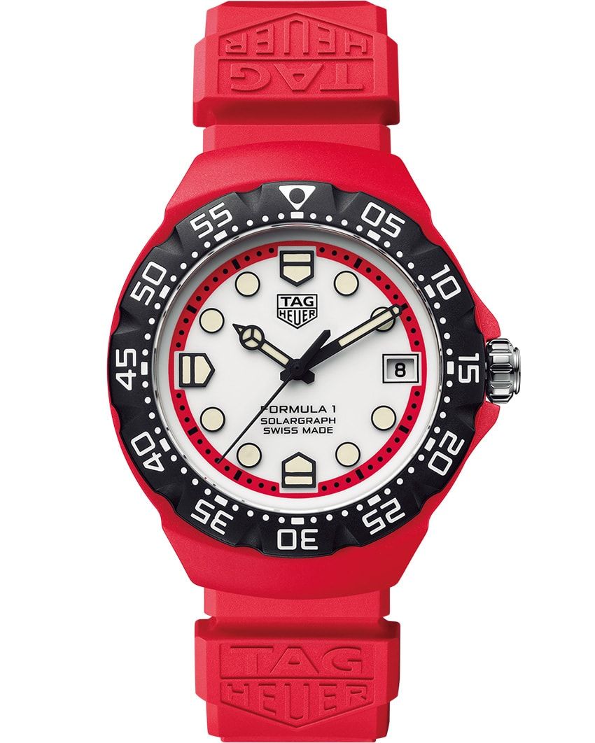 TH-ポリライトケース、38㎜径、ソーラー。26万9500円／タグ・ホイヤー（LVMH ウォッチ・ジュエリー ジャパン タグ・ホイヤー　03-5635-7030）