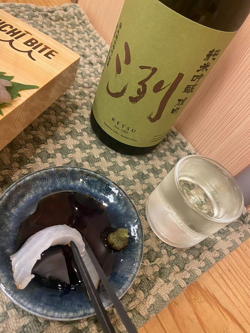 この日は、純米吟醸酒と合わせて。