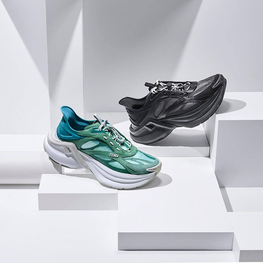 メンズはホワイト、ブラック、グリーンの3色展開。スニーカー各16万2800円／フェンディ（フェンディ ジャパン 0120-001-829）