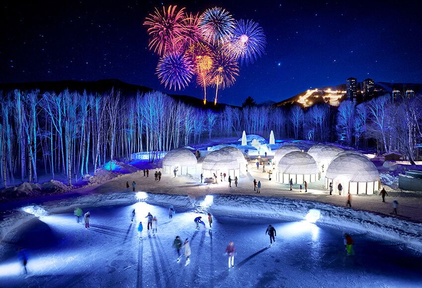 アイスヴィレッジの開催は3月末まで。