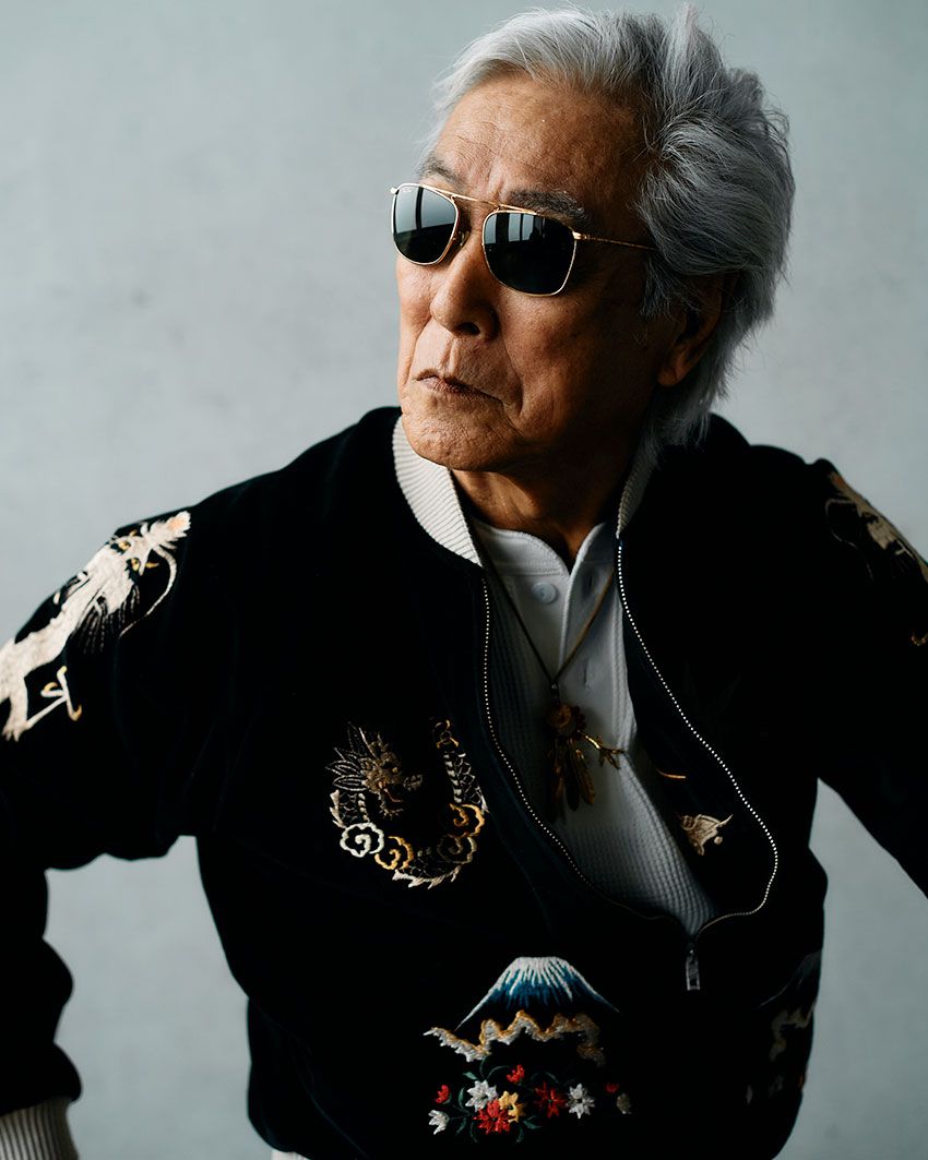 俳優・岩城滉一と愛車のハーレー。その“スカジャン”はどこのブランド？気になる答えは…… - 2枚目の画像