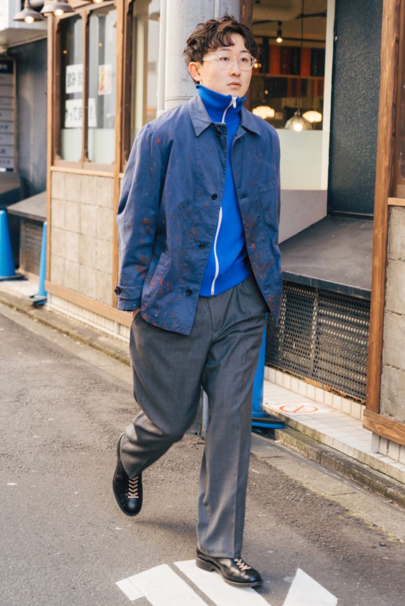 ジャケット、ジャケット2、パンツ、リング＝すべて古着