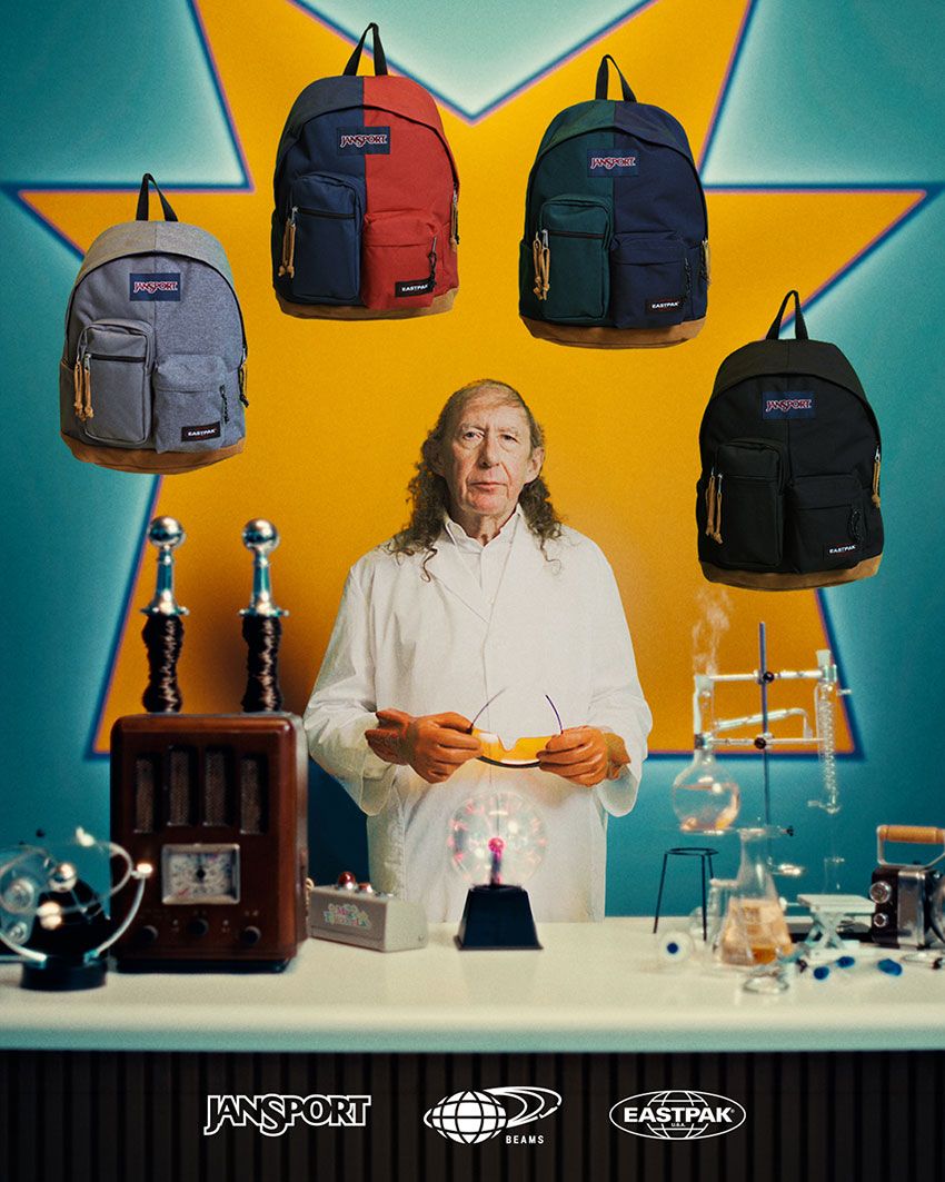 拡大して見てみると…左半分がジャンスポーツ、右半分がイーストパック！ 実用性も抜群な3者コラボ作 - 1枚目の画像