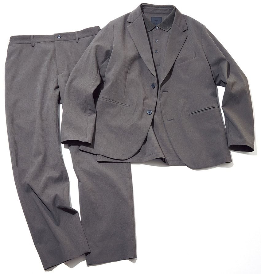 ジャケット3万9600円、パンツ1万9800円、ポロシャツ1万9800円／すべて7_ミズノ × エディフィス（エディフィス 新宿　03-5366-5481）