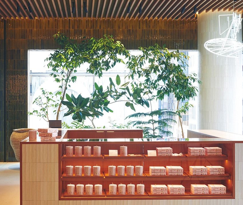 広くラグジュアリーな空間からは、変わりゆく銀座の街を一望できる。写真右上の白いアートは、銀座の夜のネオンを思わせるケリス・ウィン・エヴァンスの作品。