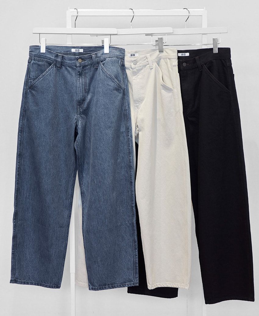 「ワイドテーパードジーンズ」各4990円／ユニクロ ユー（ユニクロ　0120-170-296）