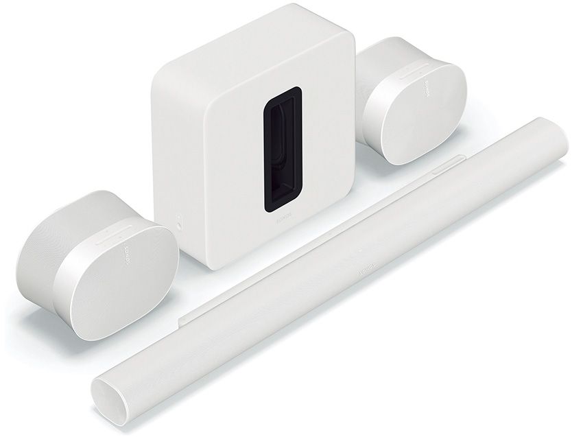 サウンドバー14万9800円、ウーファー10万9800円、スピーカー各6万9800円／すべてソノス（ソノス ジャパン　0120-635-220）