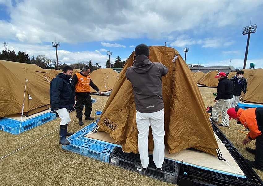 2024年能登半島地震テント村設営