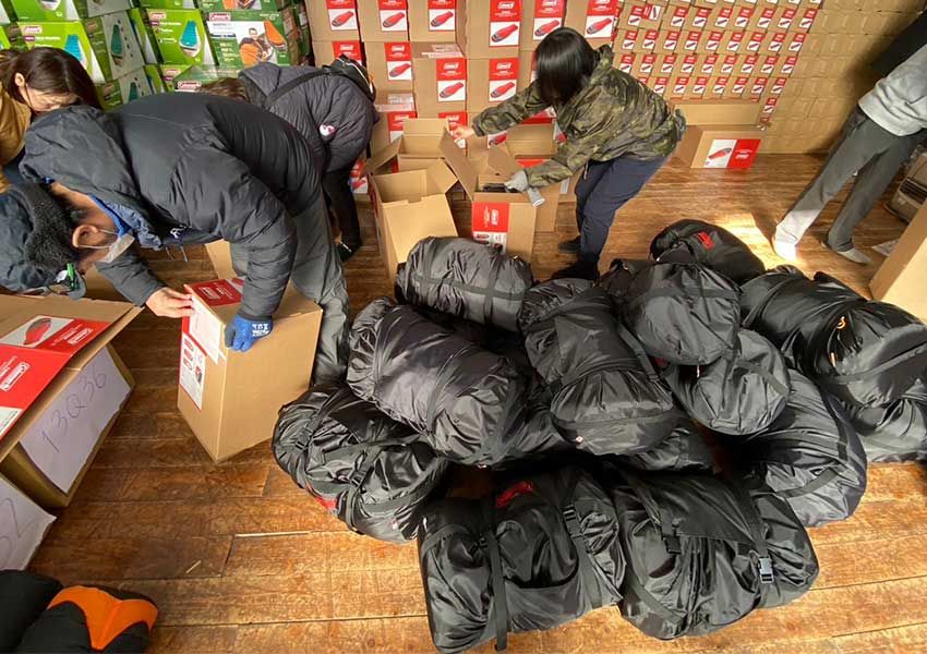 2024年能登半島地震で支援した寝袋