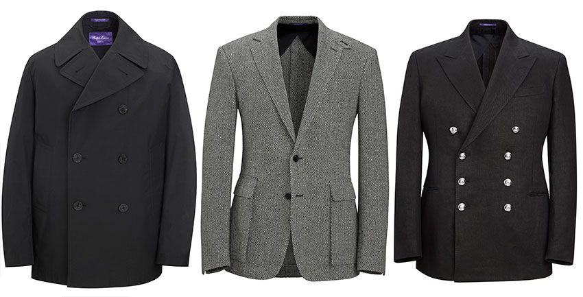 （左から）74万2500円、50万8200円、41万300円／ラルフ ローレン パープル レーベル （ラルフ ローレン　0120-3274-20）