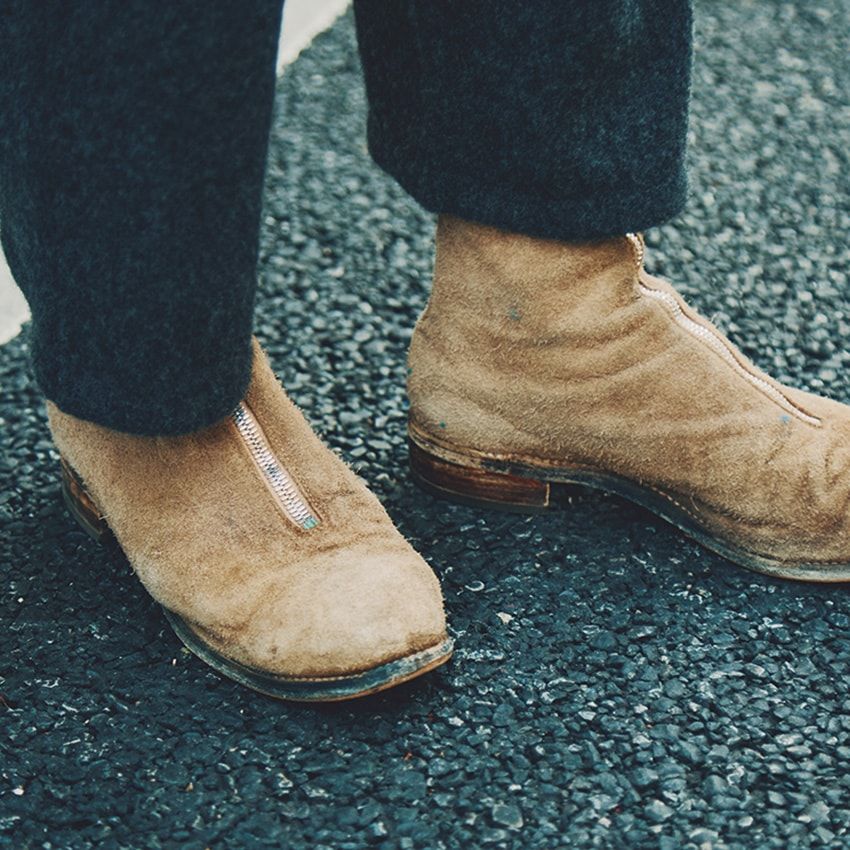 種カジ流の“早春”コーデ。ミリタリーアウターに「グイディ」のブーツで、向かうは銭湯!? - 3枚目の画像