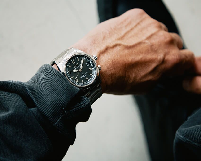 セイコー プロスペックス「アルピニスト メカニカル」。SSケース、46.4 39.5㎜径、自動巻き。14万3000円