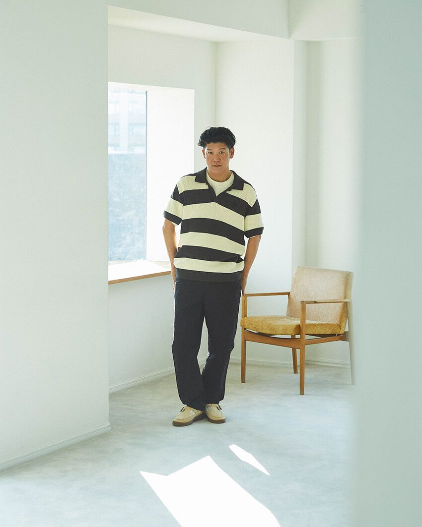 ポロシャツ２万900円、Tシャツ0000円、パンツ2万900円、靴１万9250円／すべてラコステ