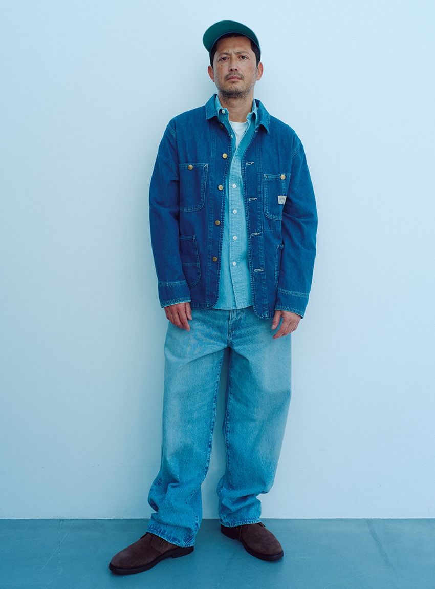 デニムジャケット7万7000円、デニムパンツ3万4100円、シャツ2万9700円、キャップ2万3100円、カットソー、靴ともに参考商品／すべてポロ ラルフ ローレン（ラルフ ローレン　0120-3274-20）