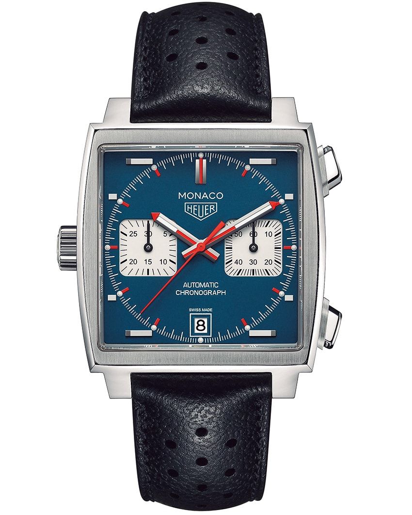 SSケース、縦39×横39㎜、自動巻き。120万4500円／タグ・ホイヤー（LVMH ウォッチ・ジュエリー ジャパン タグ・ホイヤー　03-5635-7030）