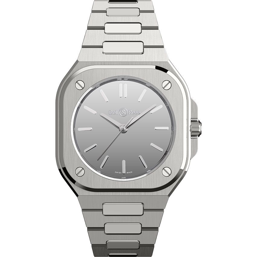 「BR-05 Grey Mirror Steel」88万円／ベル＆ロス（ベル＆ロス ブティック 大丸東京店　050-1781-4425）