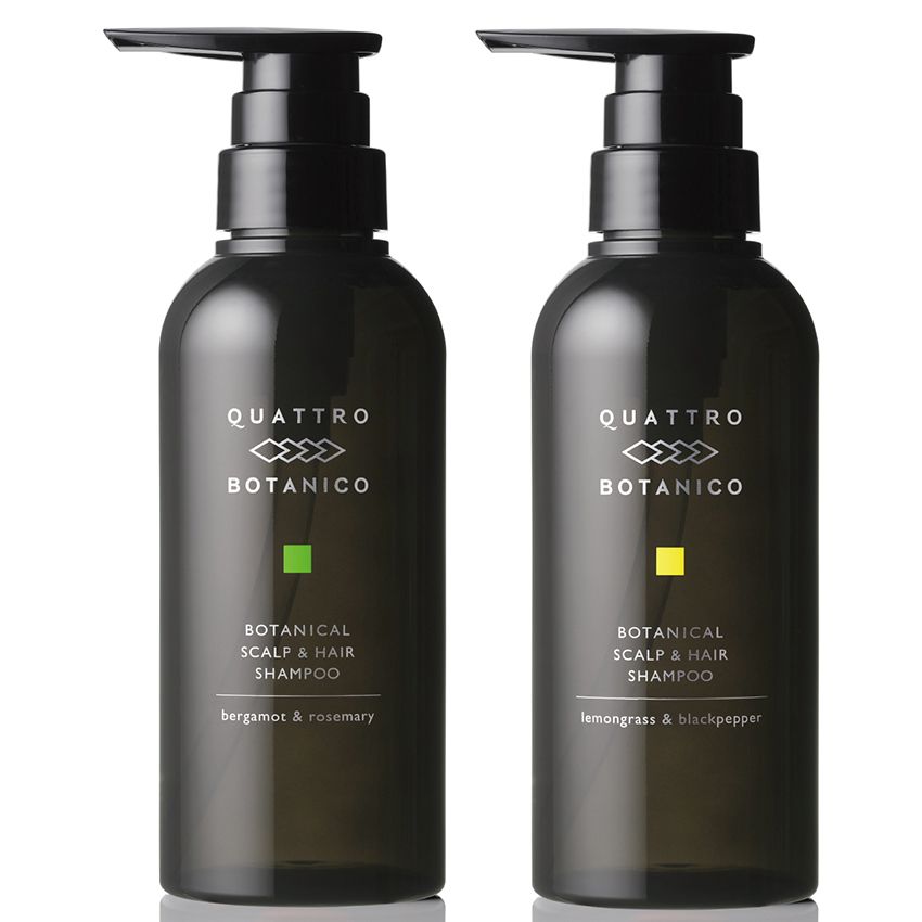 ▲「ボタニカル スカルプ & ヘアシャンプー」2640円。かゆみ、ベタつき・ニオイをケアする頭皮スキンケアシャンプー。男の髪と頭皮トラブルの原因である毛穴汚れを徹底的に落としてくれる。