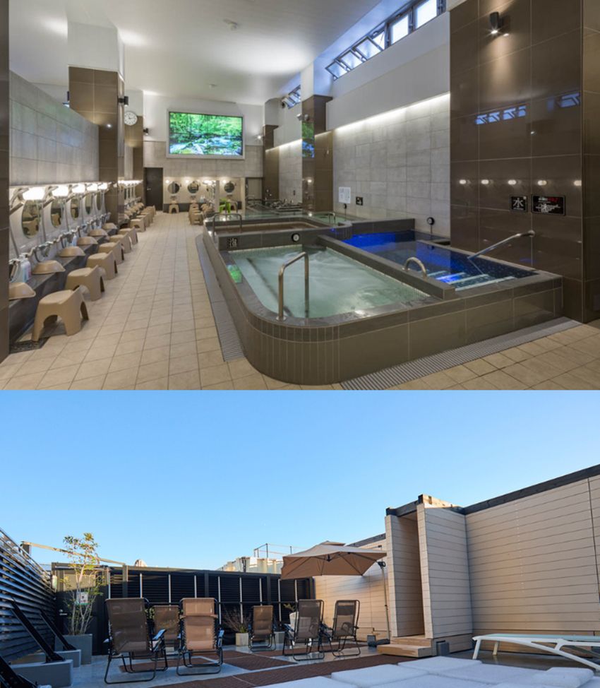 東京・東中野の松本湯（上）と西荻窪駅前のROOFTOP sauna（下）にもリファのファインバブルシャワーが導入されている。