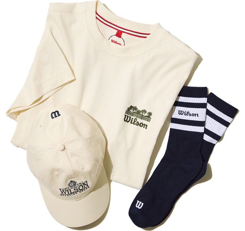 Tシャツ9900円、キャップ6600円、ソックス2750円／すべてウイルソン（アメアスポーツジャパン・ウイルソンお客様センター