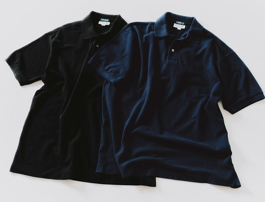 【美品】ラコステ ポロシャツ リラックスフィット 黒　ゆったり 大人が求めた“同色のロゴ＆ボディ”。ラコステ「名作ポロ」が古着風