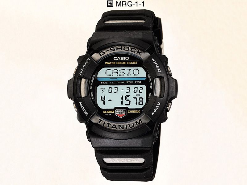 MR-Gの初号機「MRG-1」。MR-Gの出発点には、“壊れないメタルG-SHOCK”を作るという挑戦があった。