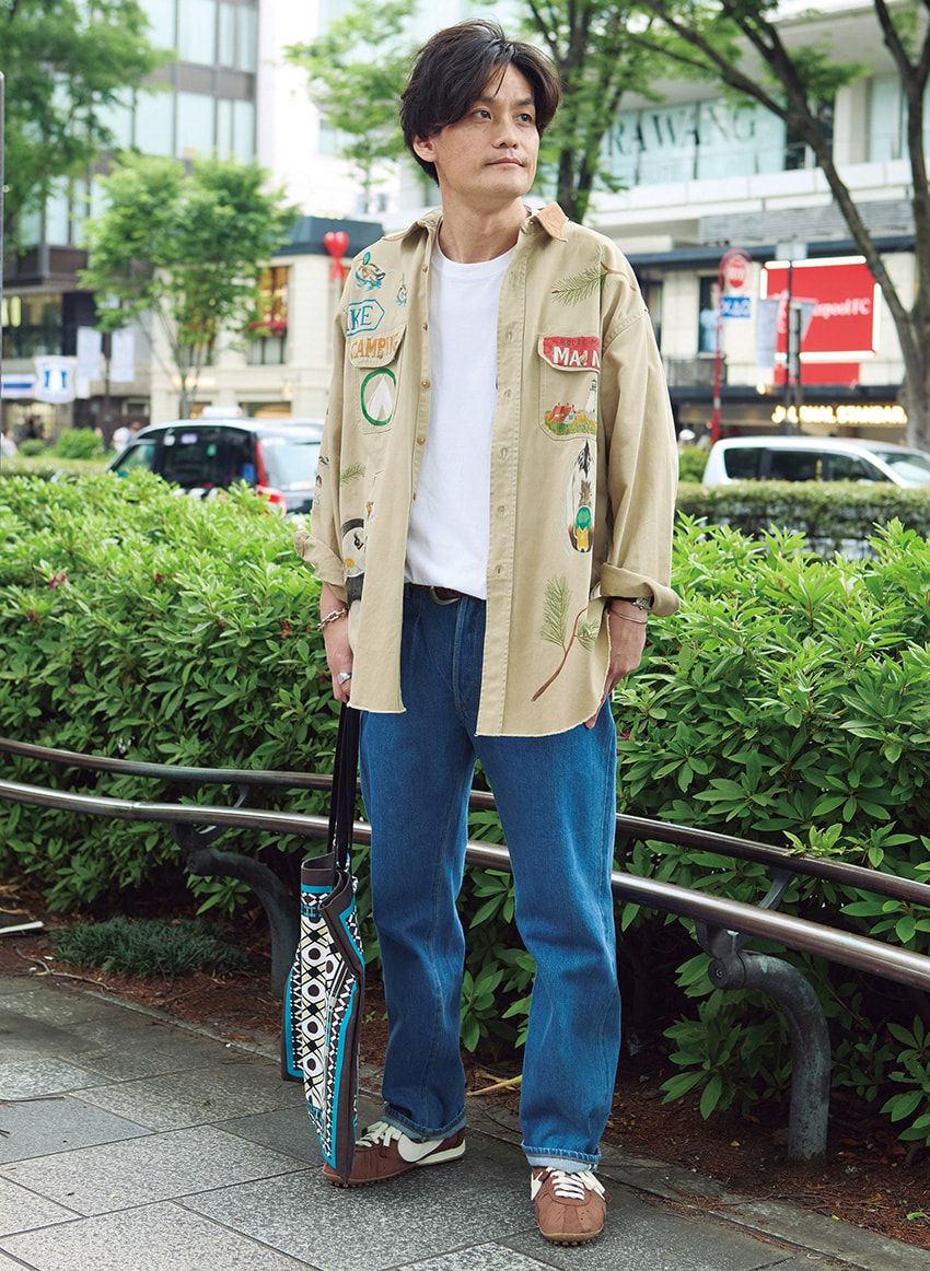 デニム、ジャケット＝古着