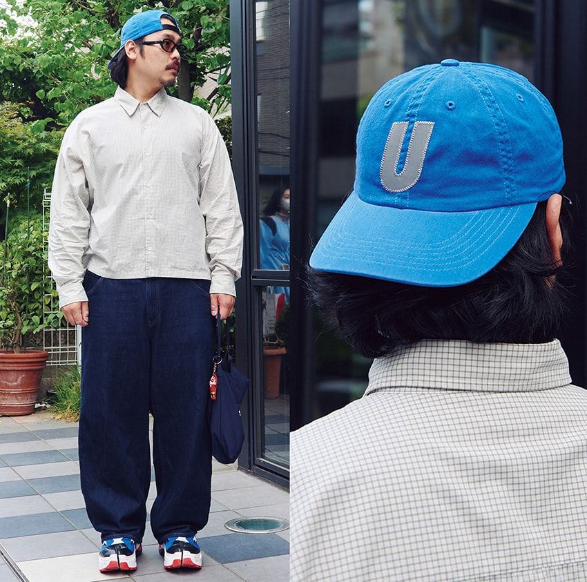 帽子＝不明　パンツ＝ユニクロ　スニーカー＝メゾン マルジェラ × リーボック