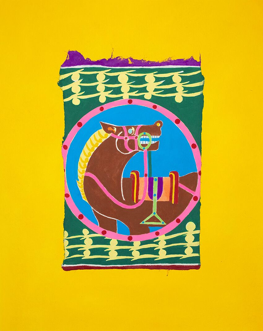 BELOVED HORSE (2026)　202mm x 254mm, Acrylic gouache on paper