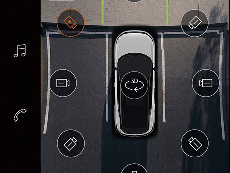 4つのカメラ映像を組み合わせ、車両周囲の確認をサポートするインテリジェント アラウンドビューモニター。