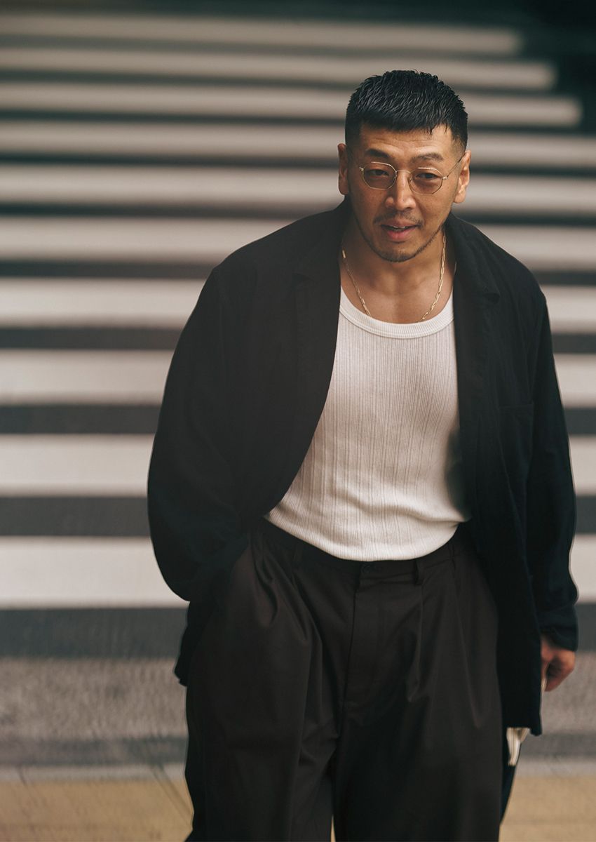 『九条の大罪』でも話題の俳優・後藤剛範の私服姿をパパラッチ！「今日はコモリ、クーティー。グラフペーパーも好き」 - 1枚目の画像