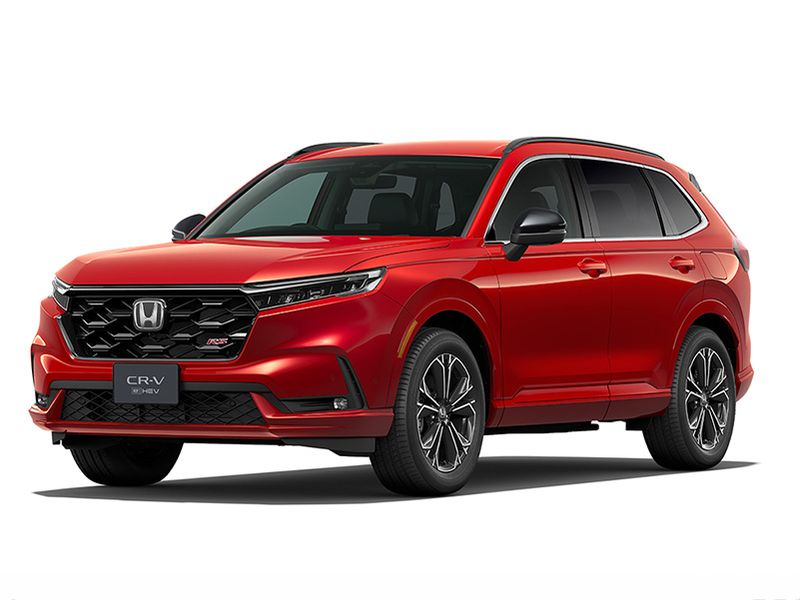 新型CR-V e:HEV RS。ボディカラーはブレイジングレッド・パール。