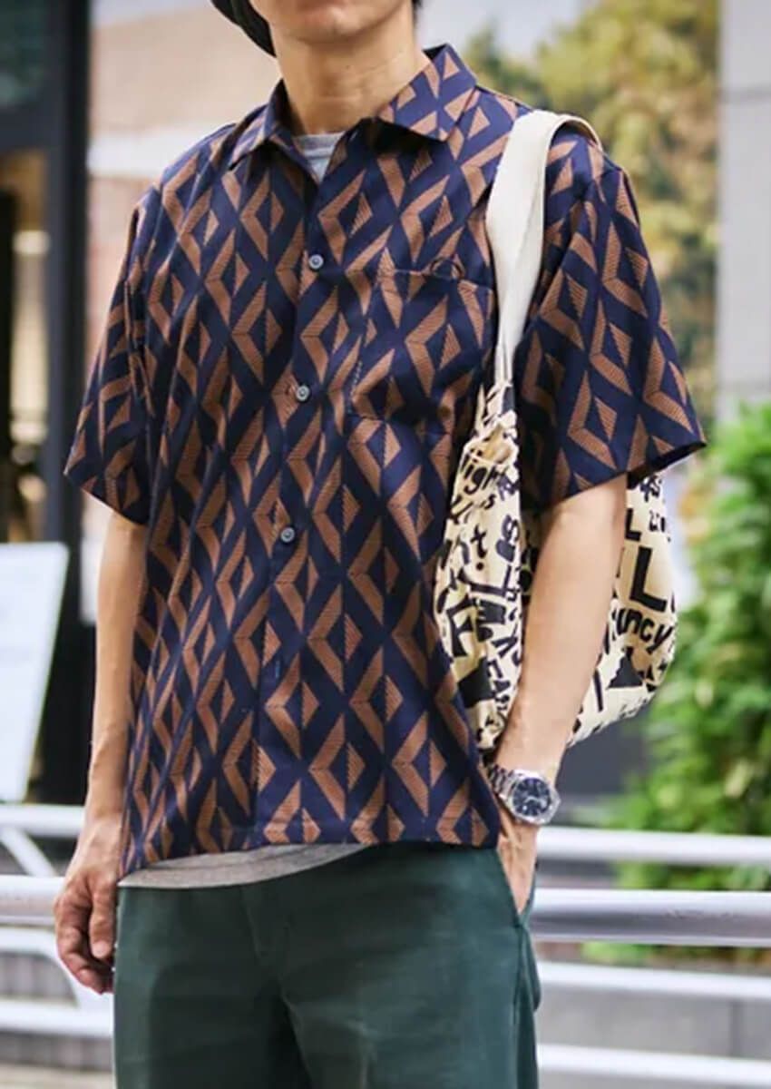 40代〜50代は柄シャツをこう着る！先輩たちに学ぶ、夏の小粋なコーディネイト集 - 1枚目の画像