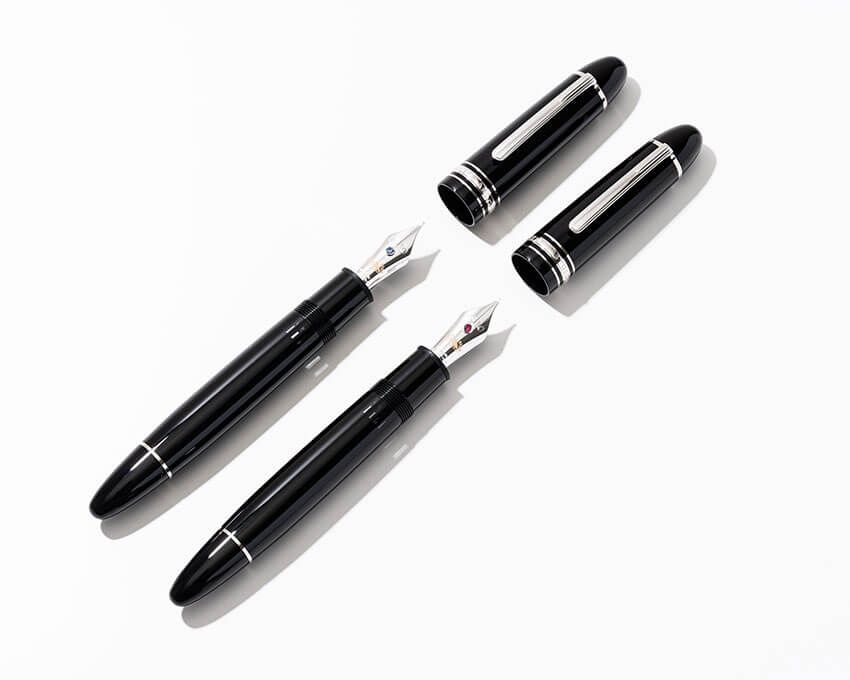 マイスターシュテュック149 プラチナコーティング ルビー ￥360,800（MB138833）、ブルーサファイア￥336,600（MB138832） 日本限定・伊勢丹新宿店　先行販売