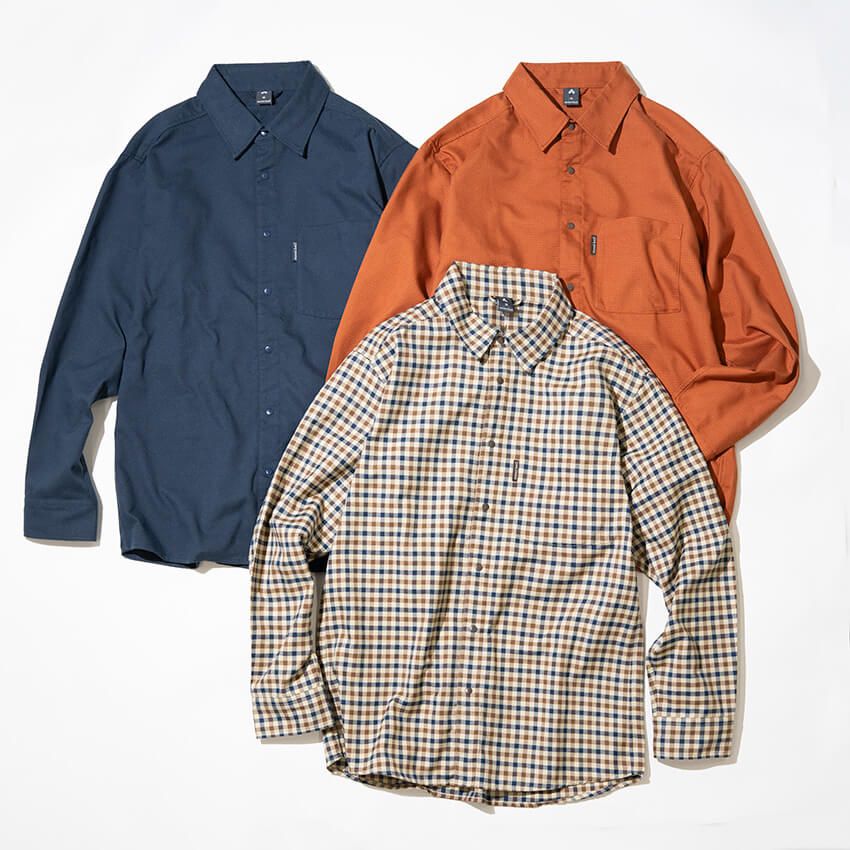 「WIC. O.D. スナップシャツ Men's」8800円（4色展開）／モンベル（モンベル・カスタマー・サービス　06-6536-5740）