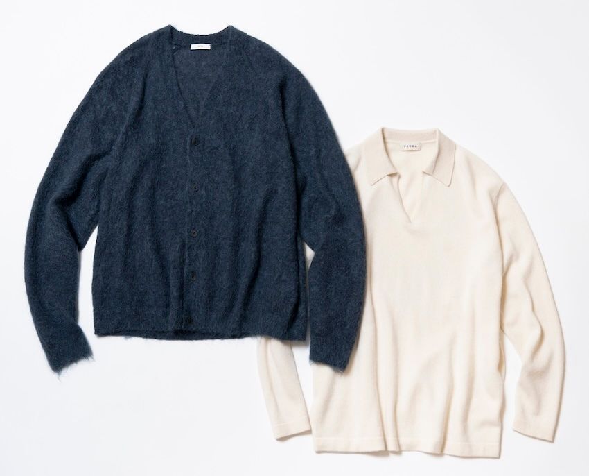 （左から）カーディガン6万4900円／エイトン（エイトン青山