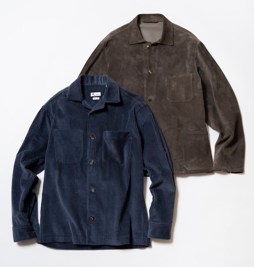 （左から）コーデュロイジャケット5万3900円／ドッピア アー（ビームス公式オンラインショップ　http://www.beams.co.jp）、スエードジャケット22万円／ユーゲン（イデアス　03−6869−4279）