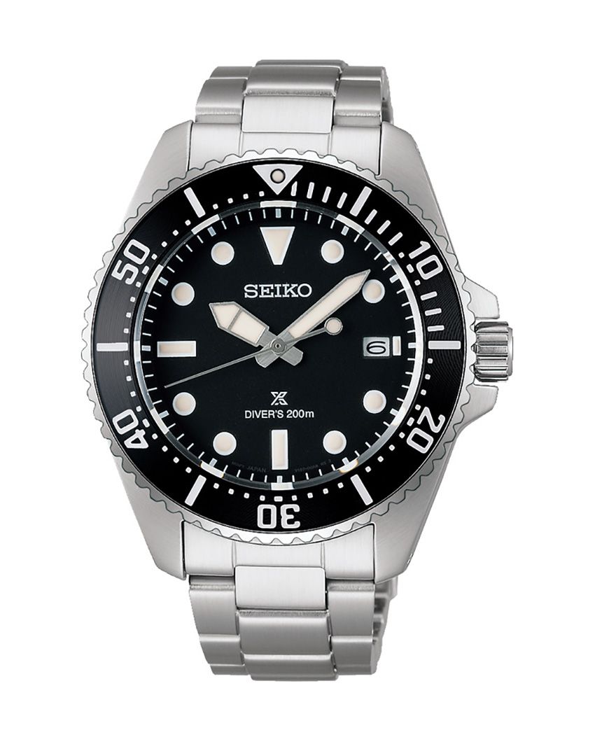 セイコー プロスペックス Diver Scuba「SBDJ063」。ソーラー、200m空気潜水用防水、逆回転防止ベゼル、ねじロック式りゅうずを備える。