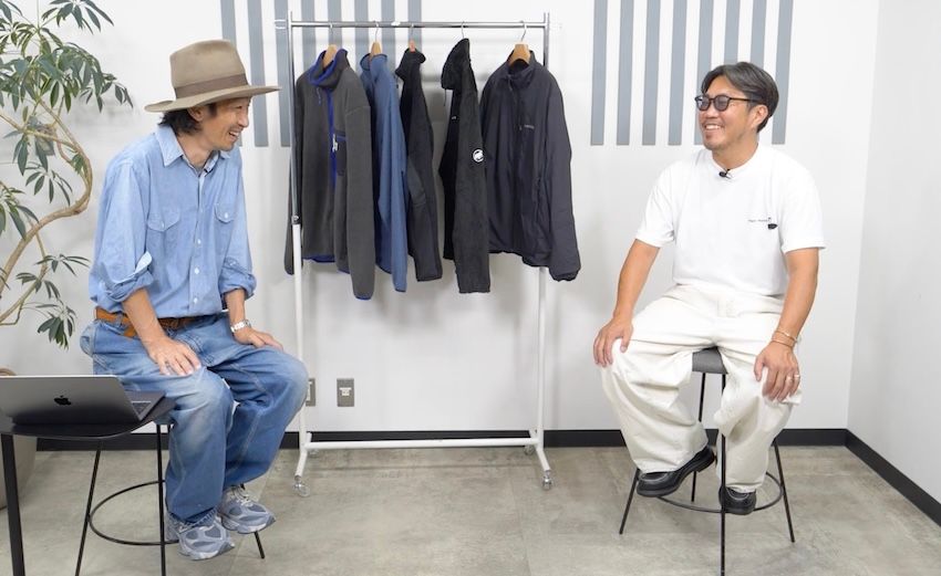 ［左］原 亮太●OCEANS統括編集長。’79年生まれ。落語好きな愛知県出身者。シャツ／OO、デニム／OO、スニーカー／ニューバランス（すべて私物）［右］菊池陽之介●’79年生まれ。スタイリスト熊谷隆志氏に師事し、2004年に独立した敏腕。Tシャツ／OO、パンツ／OO、シューズ／OO（すべて私物）
