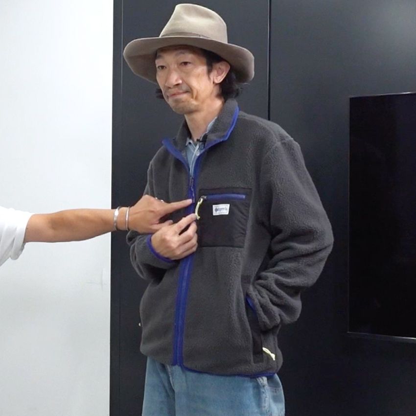 ハラ（178cm、60kg）は「パタゴニア」のMサイズを着用