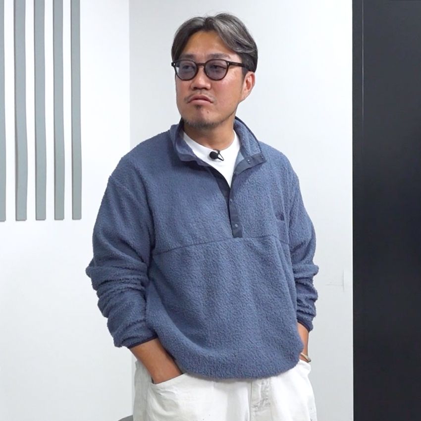 キクチさん（171cm、70kg）は「ザ・ノース・フェイス」のLサイズを着用