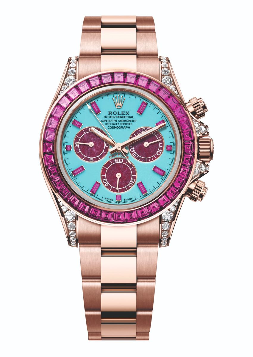 Summer 「コスモグラフ デイトナ」18ctエバーローズゴールド、径40mm、自動巻き。落札価格1030万ポンド（約21.5億円）