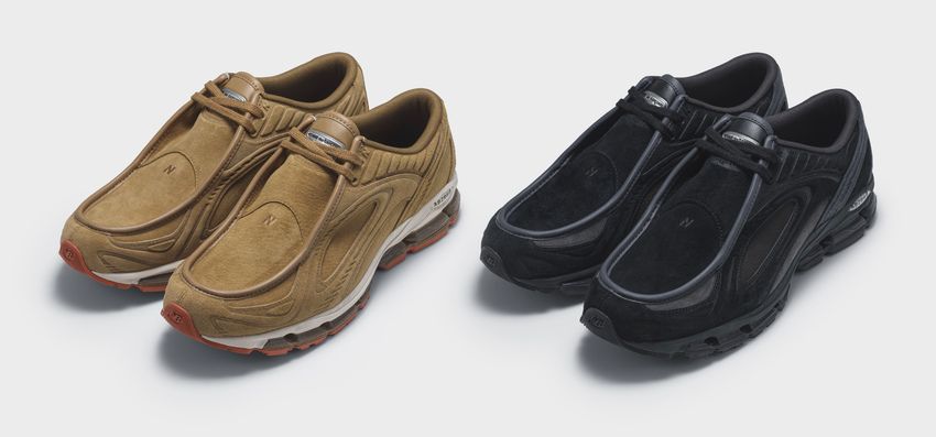 「COMME des GARÇONS HOMME × New Balance 1890A」。タンとブラックの2色展開。各6万4900円。／ジュンヤ ワタナベ マン×ニューバランス（コム デ ギャルソン　03-3486-7611）