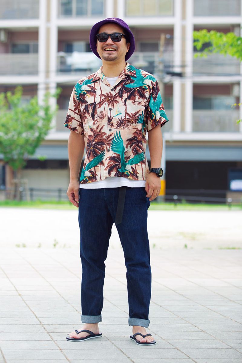 デニム×柄シャツで完成する、最高のラフスタイル！ 倉冨幸治