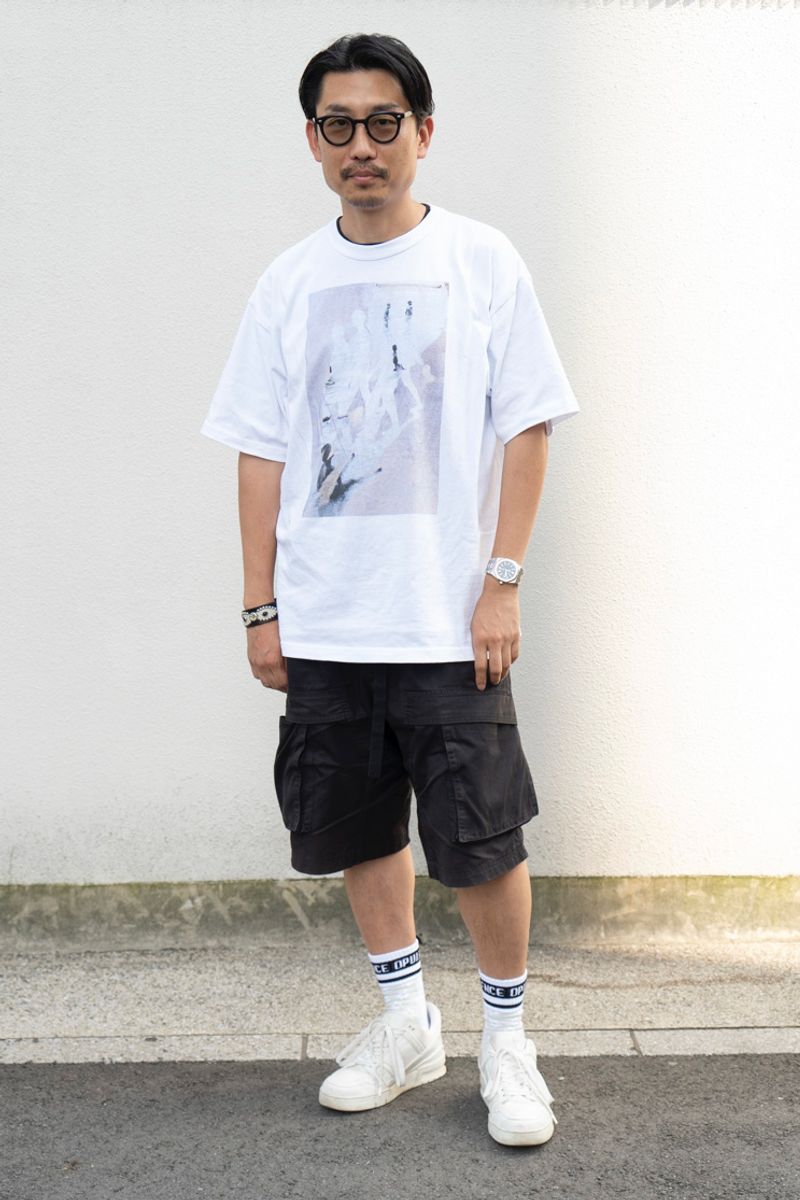 シンイチロウシライシ×ビームスティーのTシャツコーディネート | 250907-1140-14 よっつん