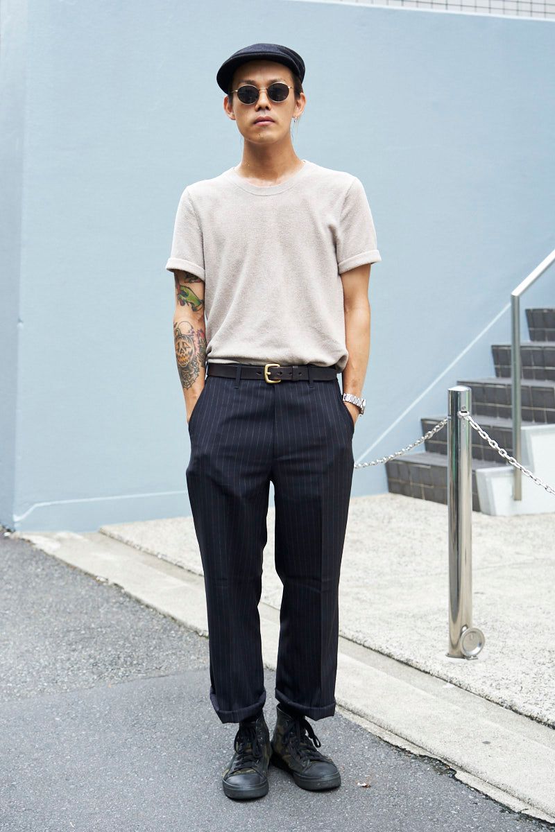 バナナリパブリックのTシャツコーディネート | 250923-1745-42 スズキイッセイ