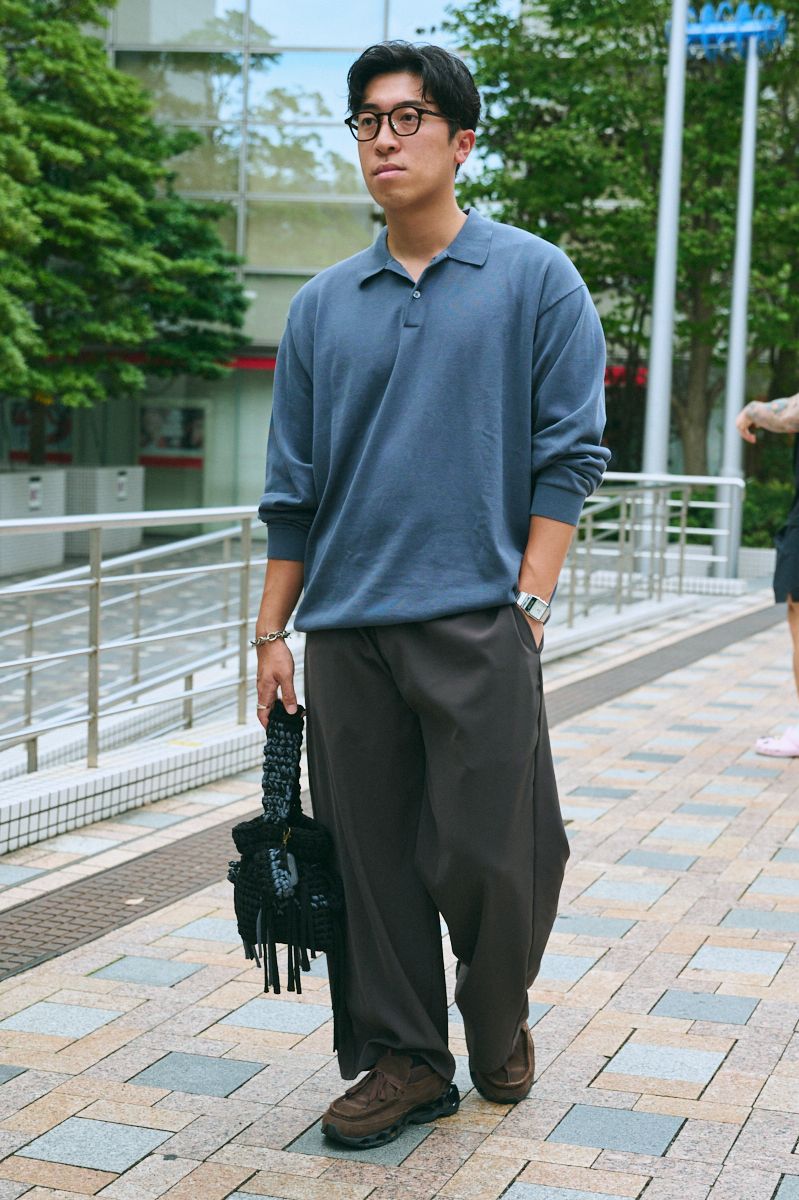 スティーブンアランのポロシャツコーディネート | 251004-1421-37 片倉敦也 2枚目の写真