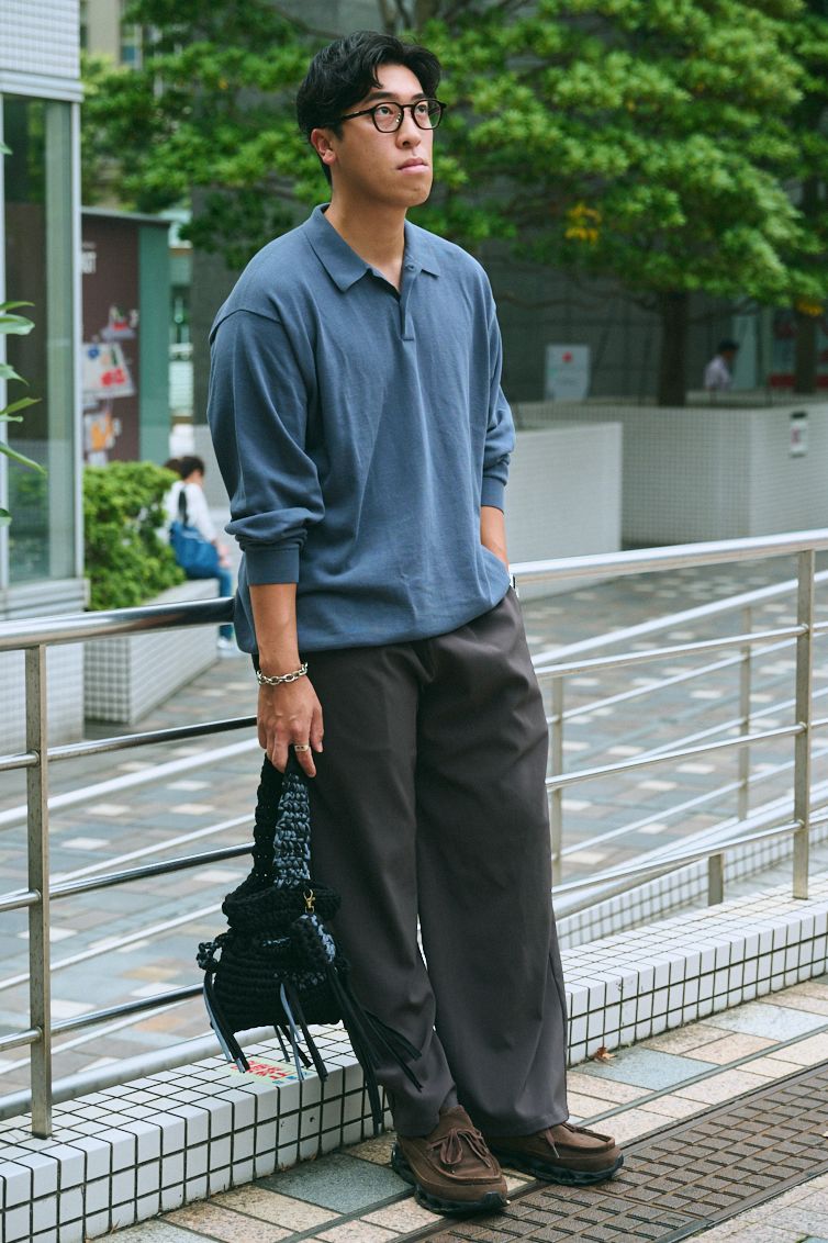 ポロシャツ スティーブンアラン  パンツ ジョコンド  シューズ ミズノ  眼鏡 ブラン  バッグ 不明  腕時計 カシオ  ブレスレット ヴィンテージ  リング ヴィンテージ